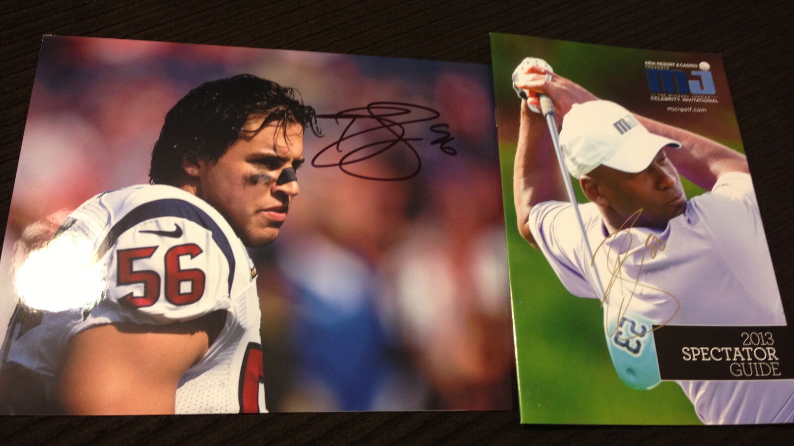 BRIAN CUSHING SIGNED AUTOGRAPHED 8X10 Photo Poster painting & MICHAEL JORDAN GUIDE LOT-PROOF