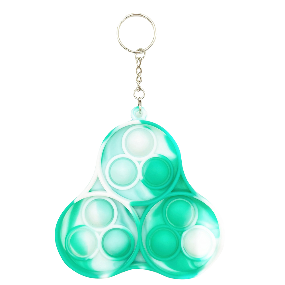 

Triangle Green White - Keychain Pendant, 501 Original
