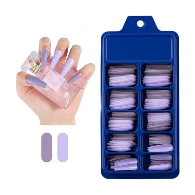 Tipsy Fake Nails Art Tips Press on With Glue Designs Coffin Stick Clear Display Set Full Cover Artificial Detachable 100 Tablets