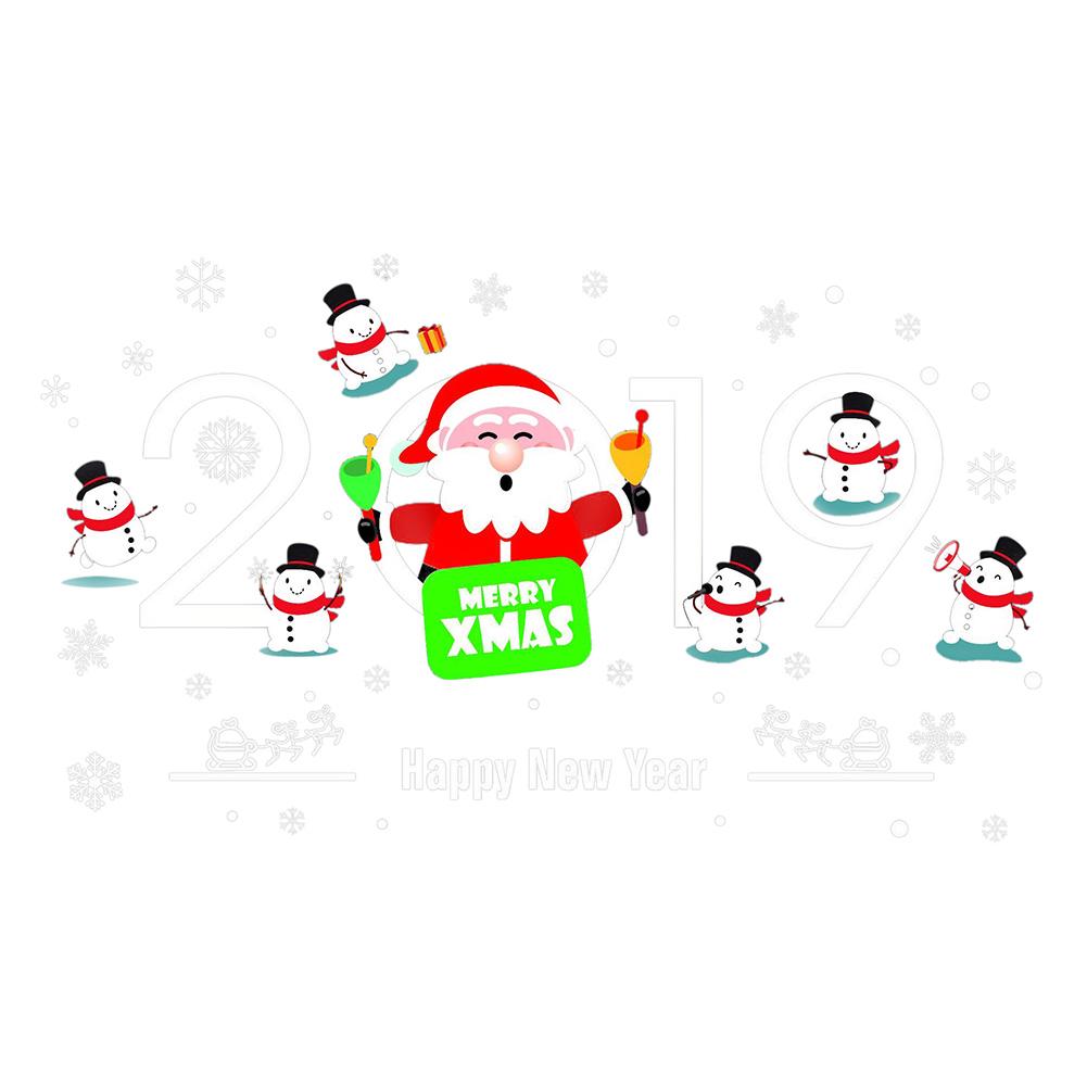 

Christmas Santa Claus Window Glass PVC Waterproof Wall Stickers Home Decal, 501 Original