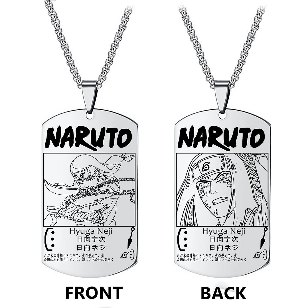 Naruto Hyuga Neji Anime Merch Necklace weebmemes