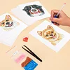12pcs Dogs 5D DIY Square Drill Diamond Painting Kits for Adults Beginners Home Decor Diamonds Paintings Gem Art 5.91x7.09in