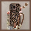 Leopard Print iPhone Case with Lanyard