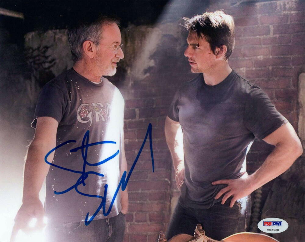 STEVEN SPIELBERG SIGNED AUTOGRAPH 8x10 Photo Poster painting - JURASSIC PARK, ET, TOM CRUISE PSA