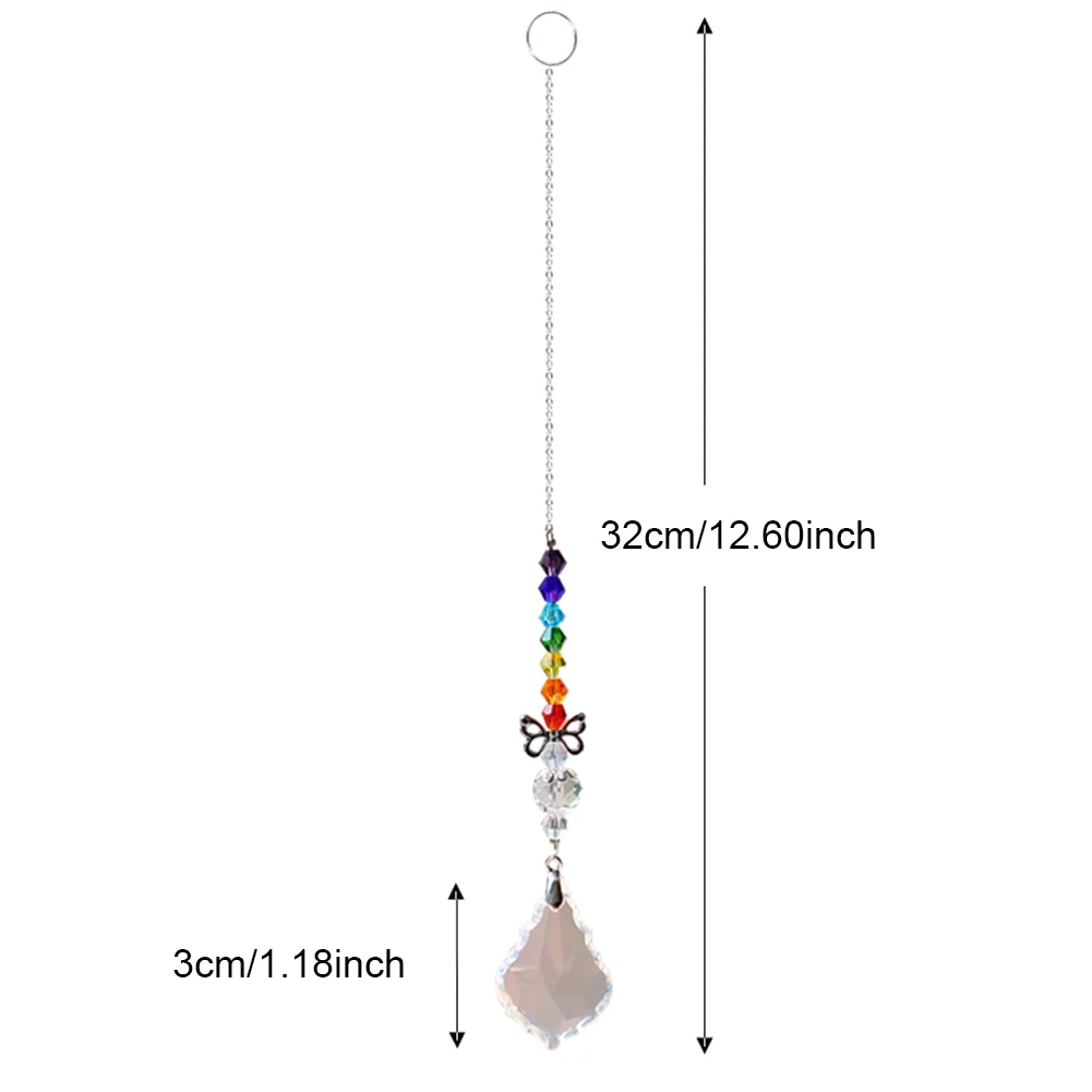 Cartoon Crystal Pendant Necklace Heart Leaf Jewelry Charm Fashion Accessory