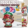 2026&2027 DIY Double Sided Drills Calendar Craft Art Kit Wooden Diamond Painting Calendar Set