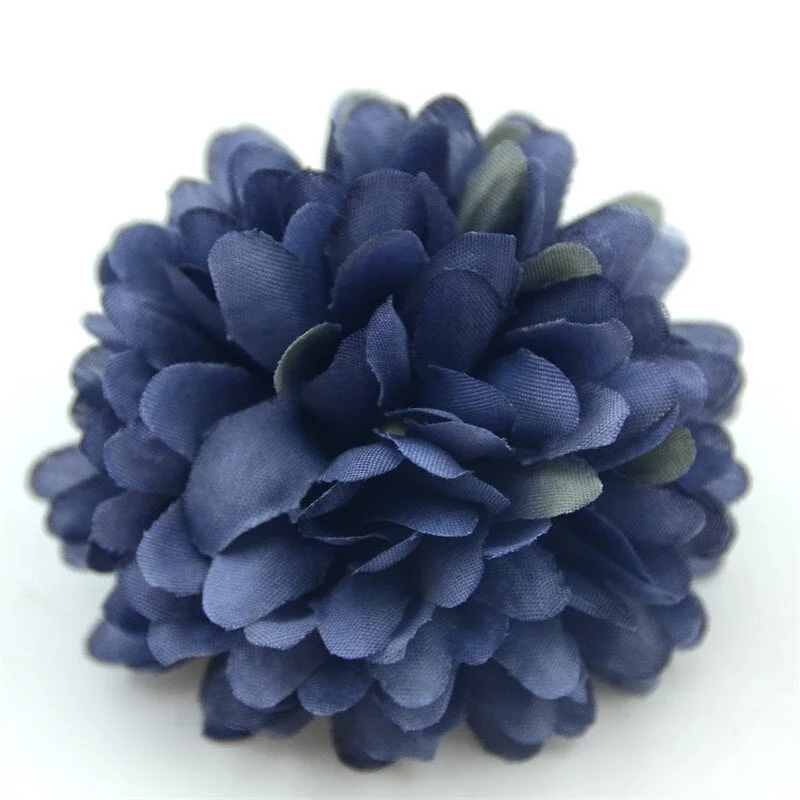 20pcs/lot 7cm Chrysanthemum Silk Artificial Flower Head Hydrangea Flowers Home Wedding Decoration Candy Gift Box DIY Accessories