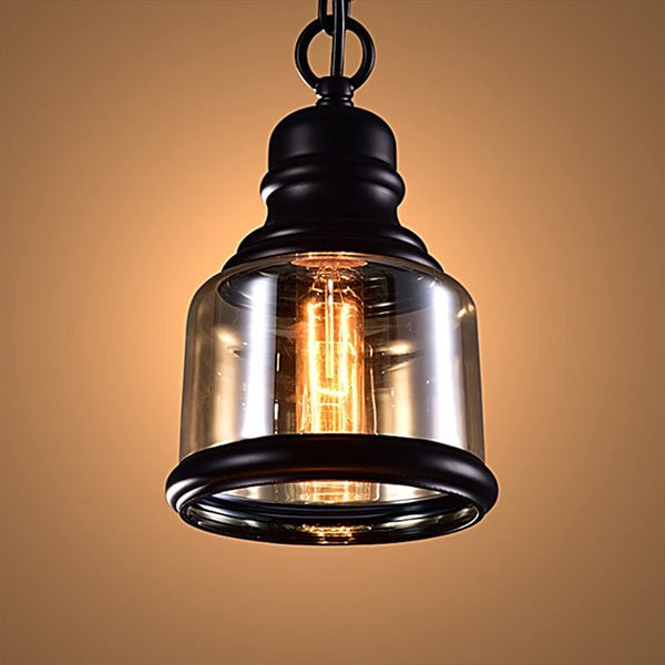 Vintage Loft Pendant Light Industrial Style Amber Glass Lamp Bar/Restaurant Retro Room Bar Bed Room 3 Style Pendant Light
