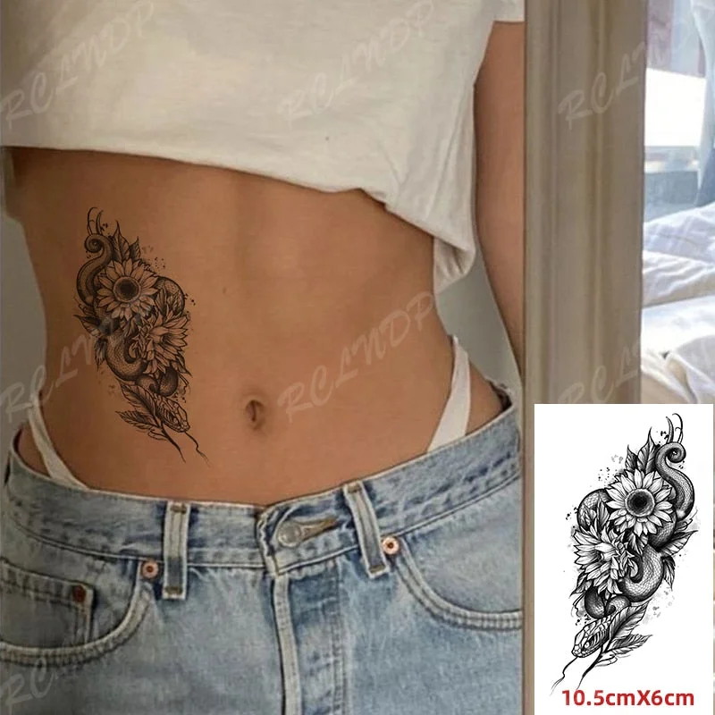 Waterproof Temporary Tattoo Sticker Compass Arrow Roman Clock Anchor Small Body Art Flash Tattoo Fake Tattoo for Women Men