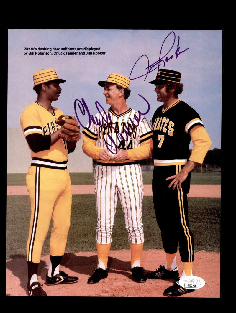 Chuck Tanner Jim Rooker JSA Coa Signed 8x10 Photo Poster painting Pirates Autograph