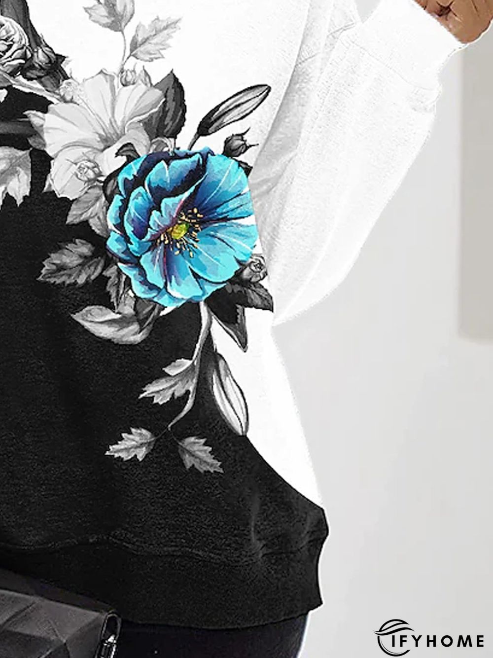 Crew Neck Casual Cotton Blends Sweatshirt | IFYHOME