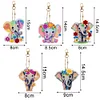 5Pcs DIY Diamond Painting Elephant Keychain