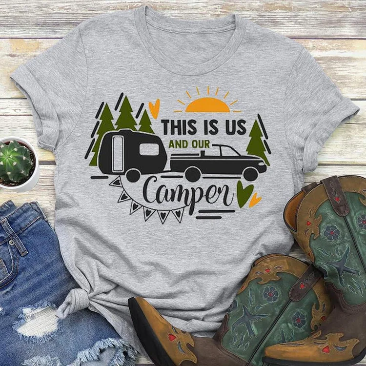 THIS IS US AND OUR CAMPING T-Shirt tee-02999-Annaletters