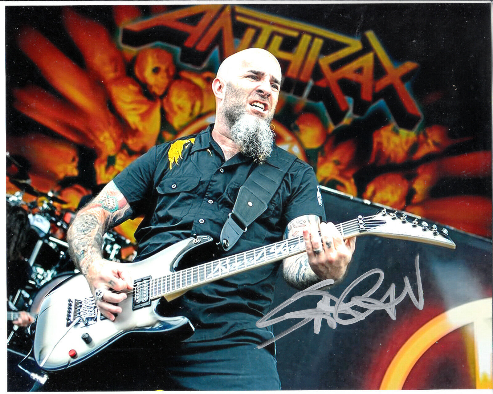 Scott Ian Anthrax Guitarist Autograph Signed 8x10