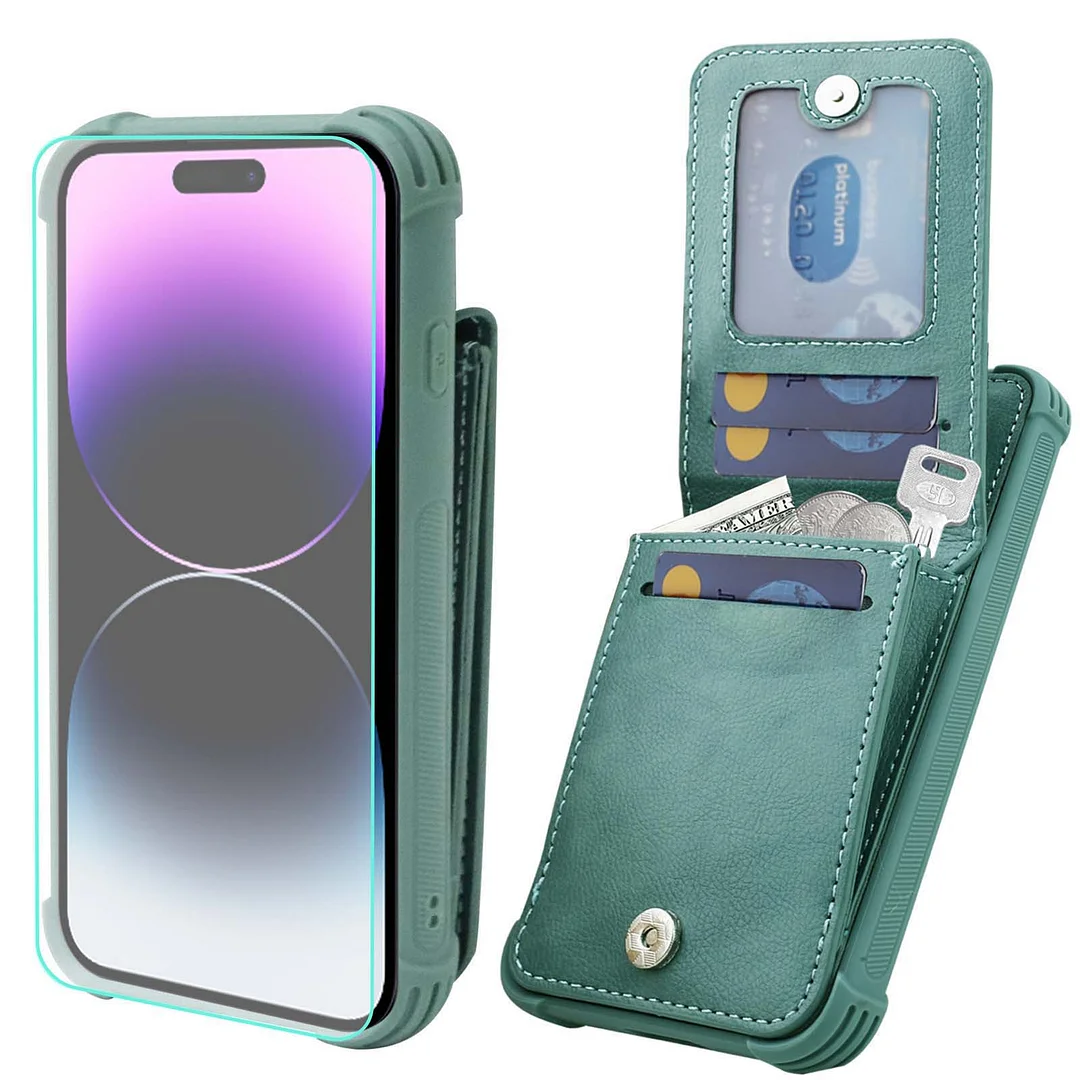 VANAVAGY Wallet Case for Apple iPhone 14 Pro 5G 6.1