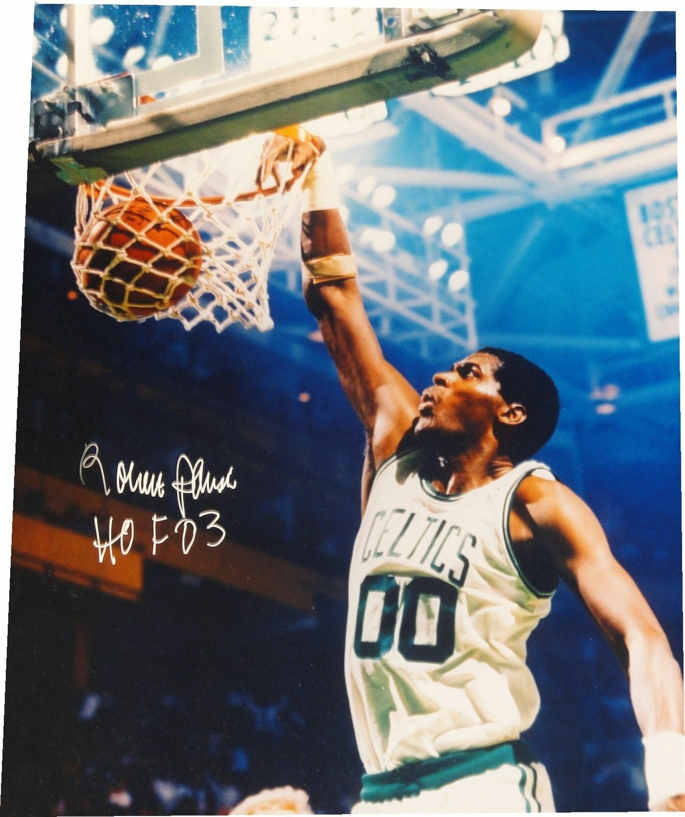 Robert Parish Hand Signed Autograph 16x20 Photo Poster paintinggraph Boston Celtics Slam Dunk