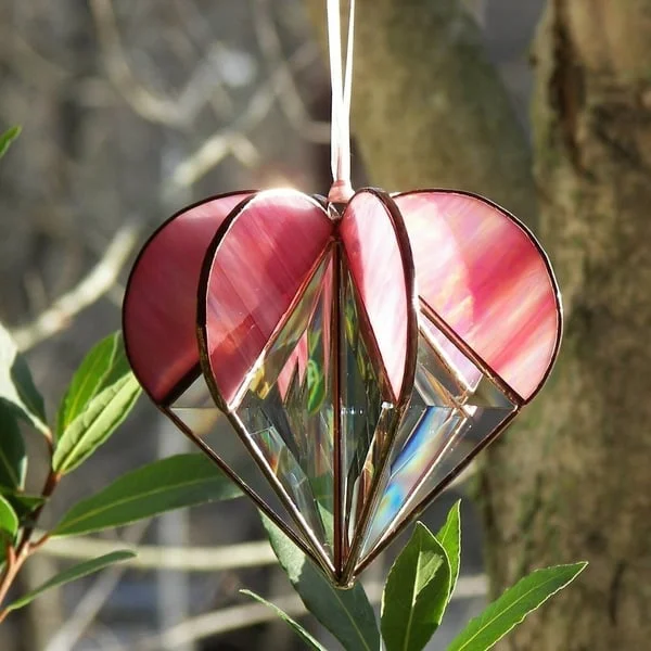 Early Valentine's Day sale-Stained Heart-shaped Suncatcher
