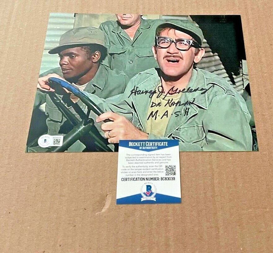 HARVEY GOLDENBERG SIGNED 8X10 MASH Photo Poster painting W/INSCRIPTION BECKETT BAS