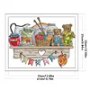 Bear Storage Rack-14CT Counted Cross Stitch 41*33/16.14*12.99in