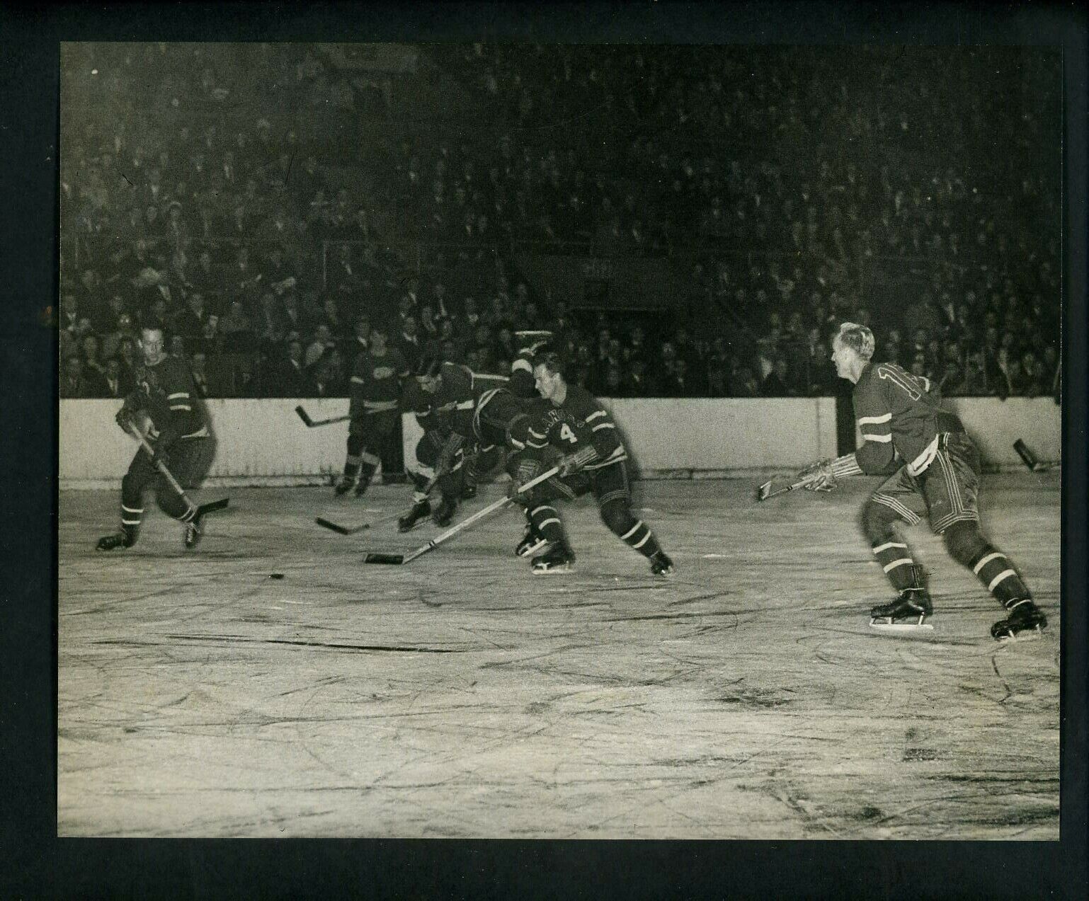 New York Rangers & Detroit Red Wings 1946 New York Times Type 1 Press Photo Poster painting 5E