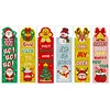 6pcs Christmas 11 CT DIY Stamped Cross Stitch Bookmark Kit with Instruction Cross Stitch Kits Bookmarks for Book Lovers Reader Writers Gift 47x28cm