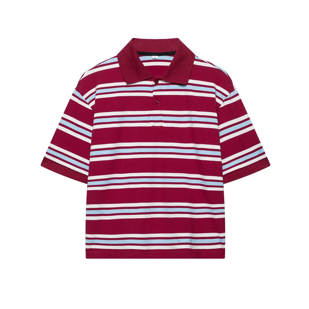 Nigikala Nigikala Striped Short-Sleeved T-Shirt + Low-Rise 100-Fold Skirt 2025 Spring New D79551
