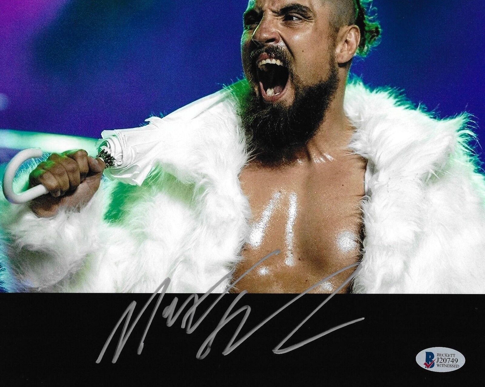 Marty Scurll Signed 8x10 Photo Poster painting BAS COA New Japan Pro Wrestling Bullet Club ROH 6