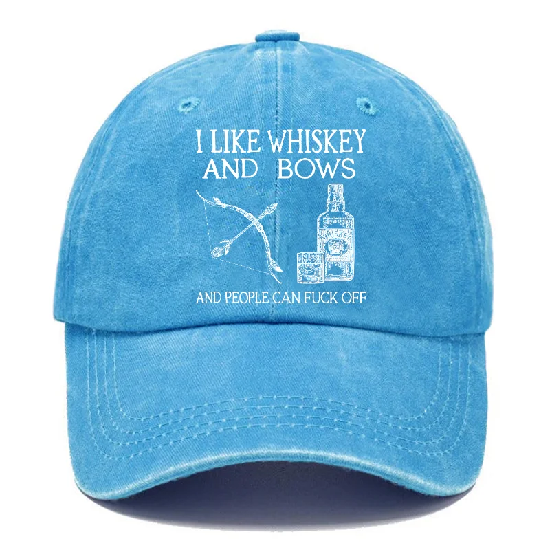 I Like Whiskey And Bows And People Can Fuck Off Funny Custom Hats ctolen