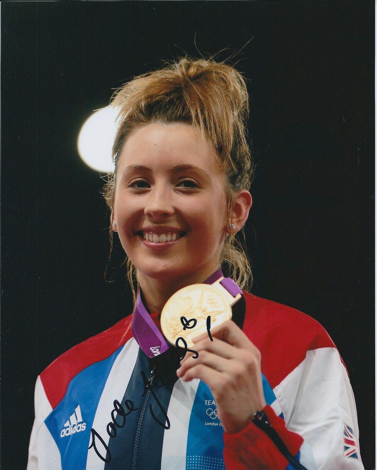 Jade JONES Taekwondo London Olympics Autograph Signed 10x8 Photo Poster painting 1 AFTAL RD COA