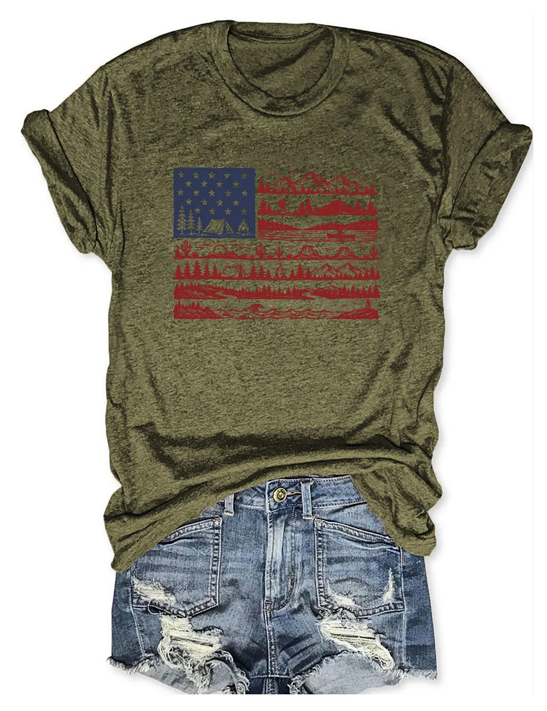 National Parks American Flag T-shirt