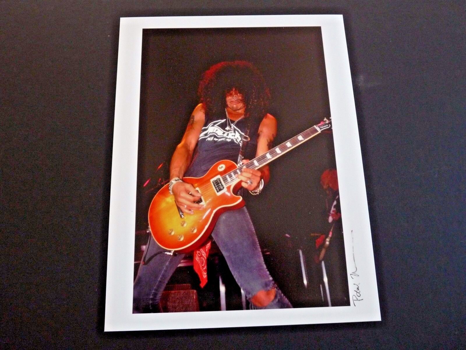 Slash Paul Natkin Signed Limited Edition Guns Roses Live Concert 8.5x11 Photo Poster painting #1