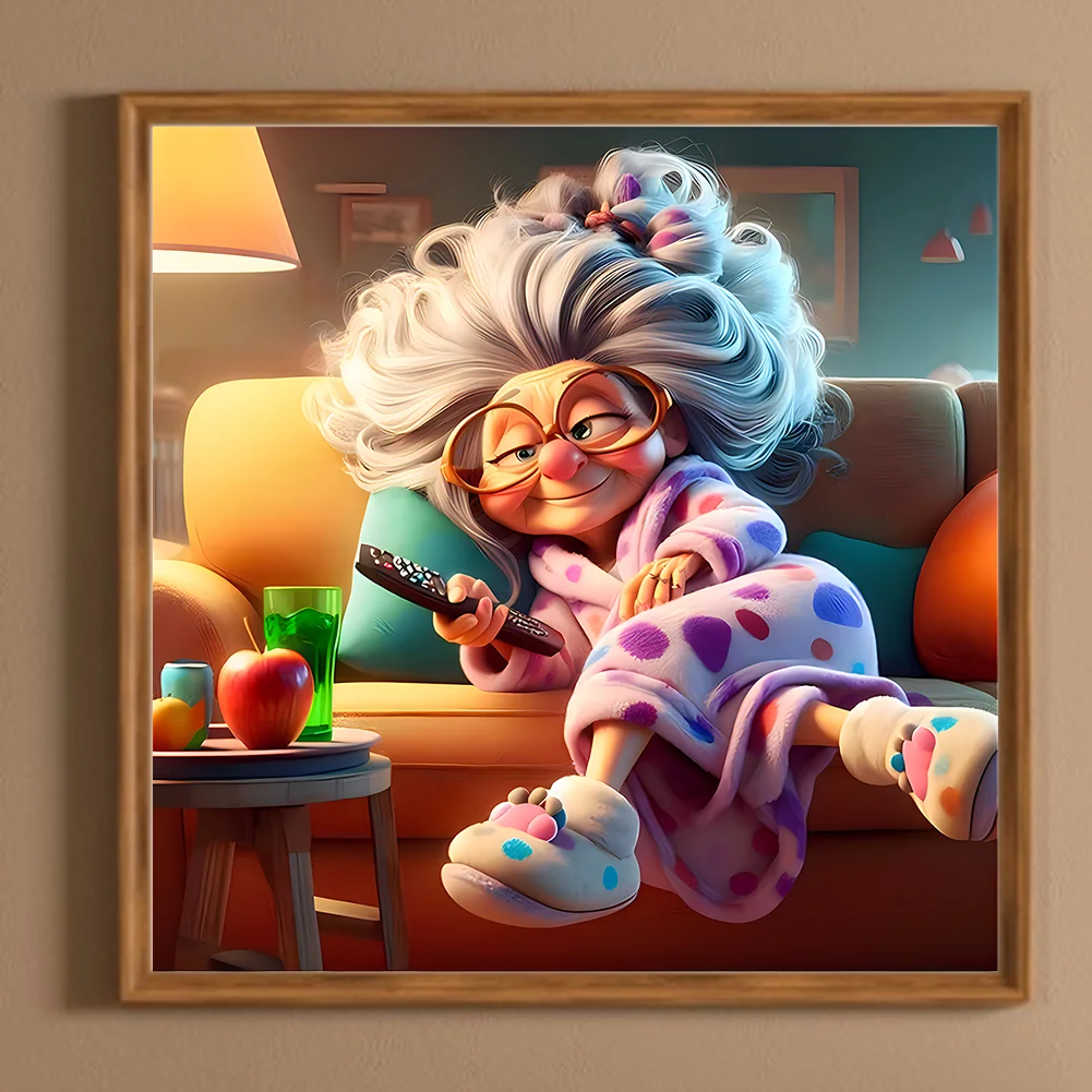 Diamond Painting - Full Round Drill - Grandma(Canvas|40*40cm)