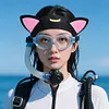 Cat Ears 3mm Neoprene Diving Headband Cartoon Diving Hood for Snorkeling Surfing
