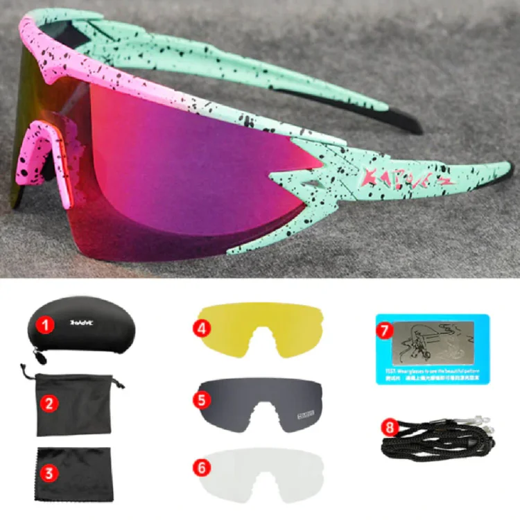 Red Spike Polarized UV400 Cycling Sunglasses