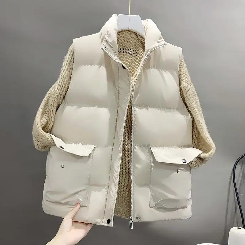 Jacket Vest Plus-Sized  down Cotton Female Short Autumn Winter Coat Vest Chaleco Mujer