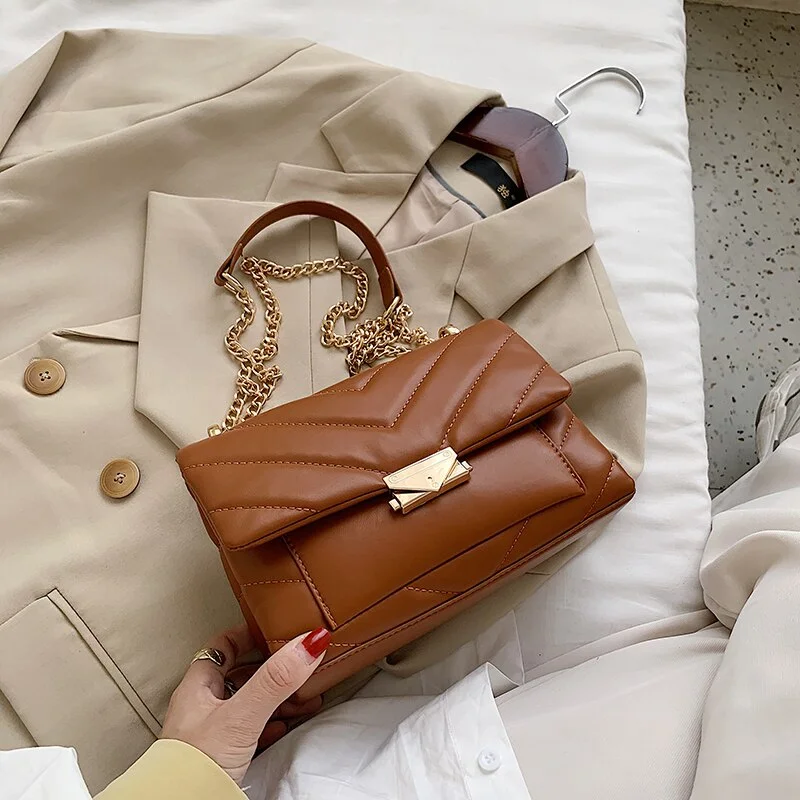 Simple Small PU Leather Underarm Bags for Women 2021 Winter Luxury Trend Shoulder Handbags Branded Trending Hand Crossbody Bag