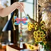 2pcs Dragonfly Diamond Painting Double-sided Crystal Window Suncatcher Craft Set Birthday Gifts Home Garden Decor Hanging Kit