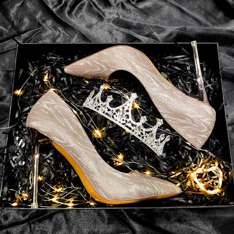 Breakj Breakj Wedding Shoes 2025 New Bridal Shoes Show Wedding Dress Two Wearing Crystal Shoes Wedding Dress High Heels
