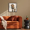 Girl And Dog-14CT Stamped Cross Stitch 42*48cm/16.54*18.9in
