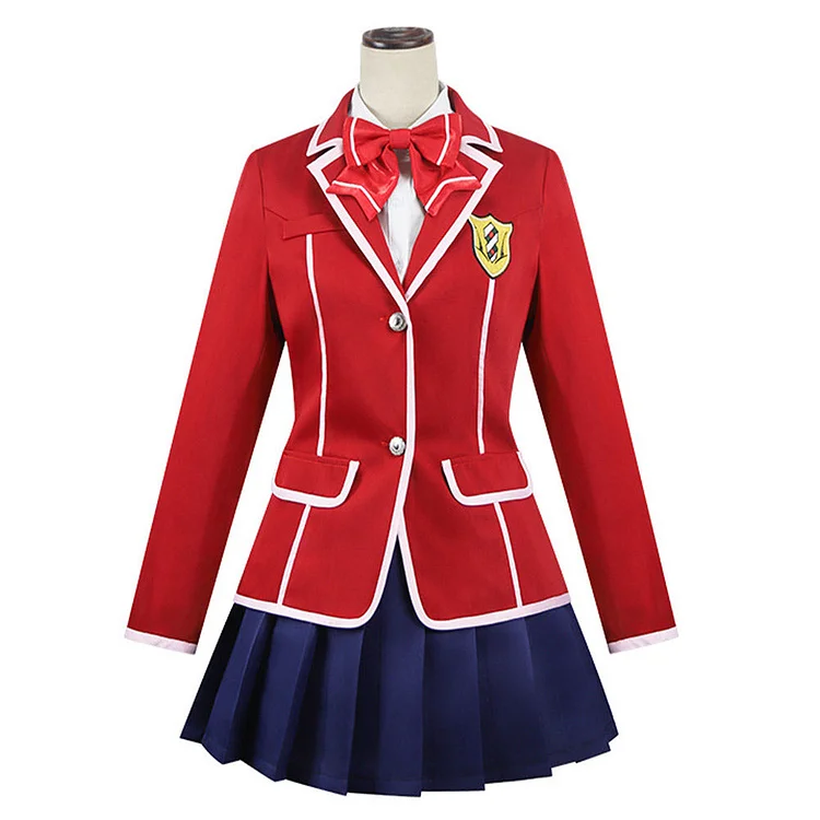 Guilty Crown Yuzuriha Inori Red School Uniform Dress Outfits Cosplay Costume Halloween Carnival Suit