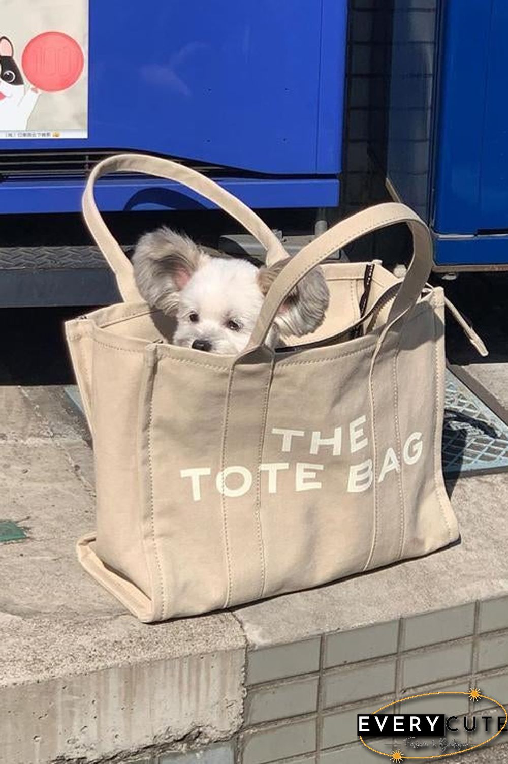 Canvas Crossbody Tote Bag