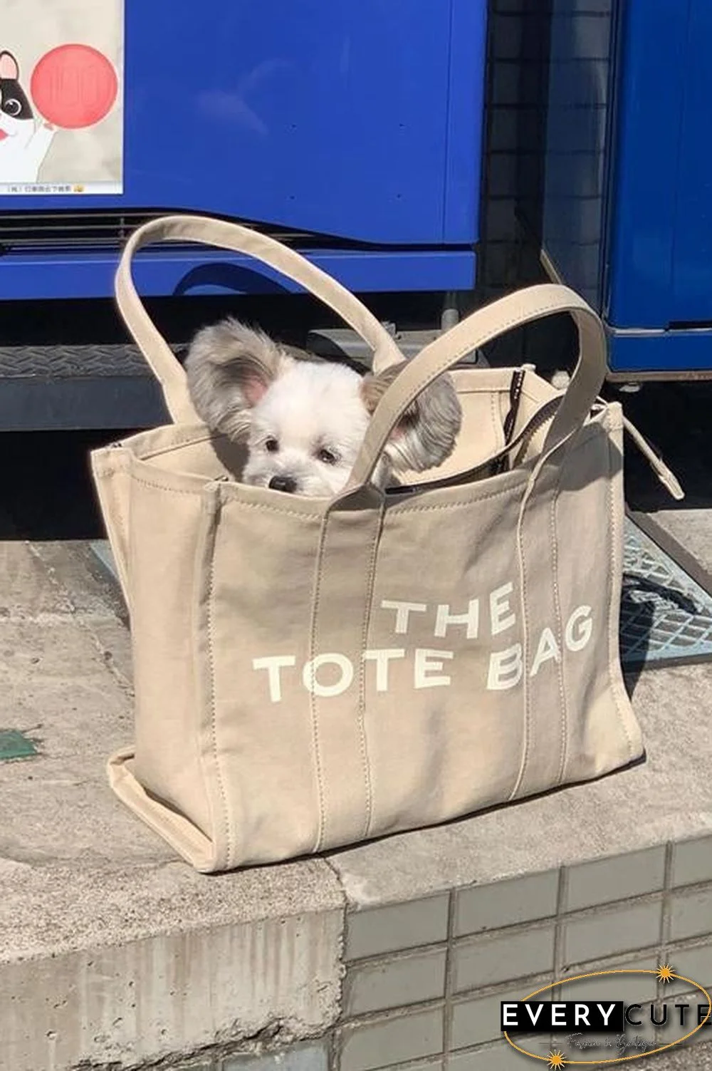 Canvas Crossbody Tote Bag