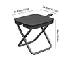 9in Tall Portable Camping Stool with Carry Bag Folding Stool for Travel Hiking