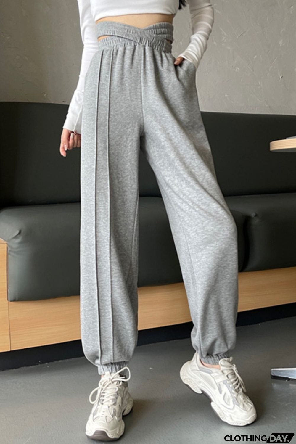 Crisscross Long Sweatpants