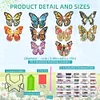(US Only)10 Pcs Butterfly Special Shaped DIY Diamond Art Coasters Kit Crafts with Holder