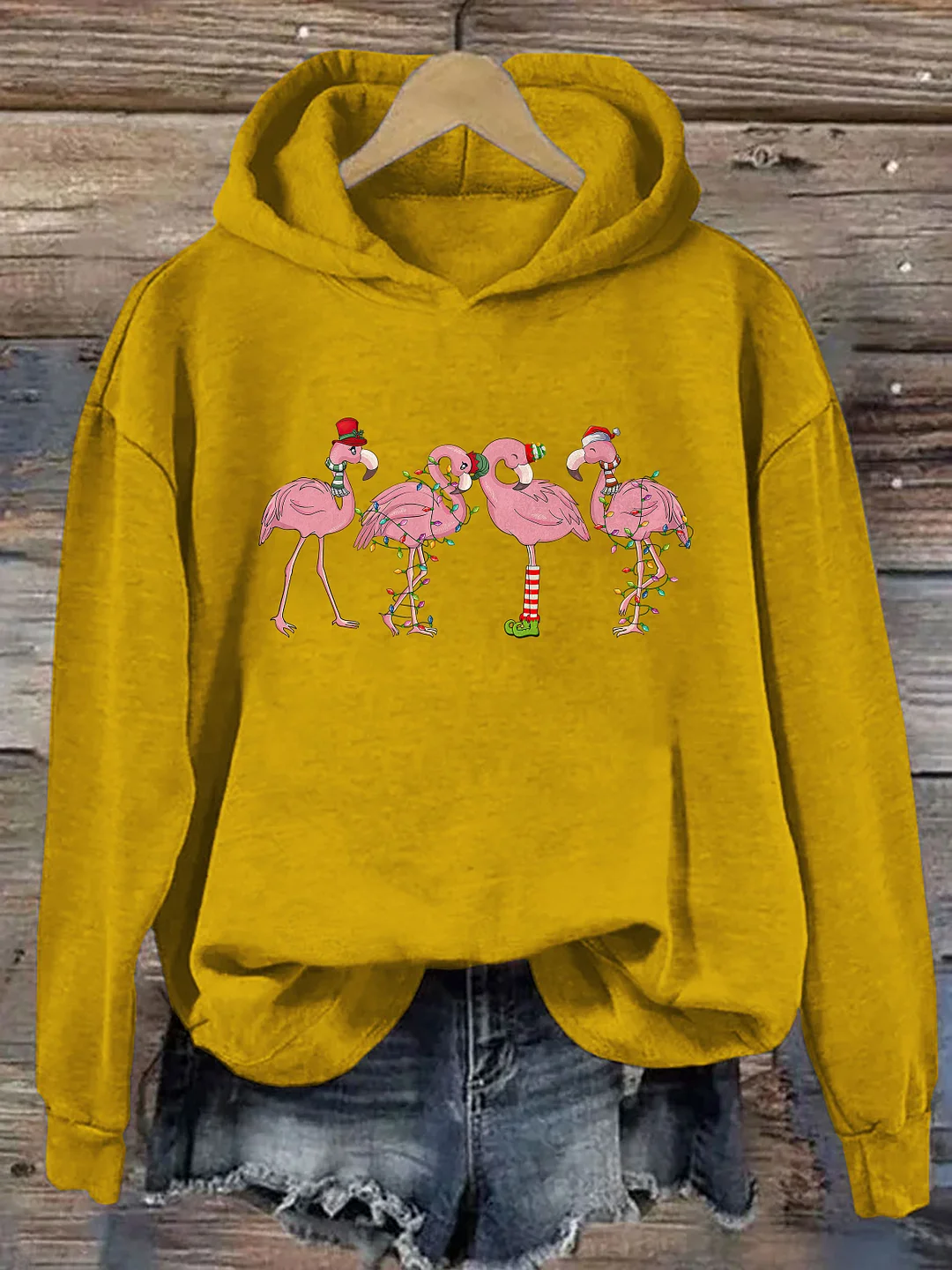 Flamingo Christmas Hoodie