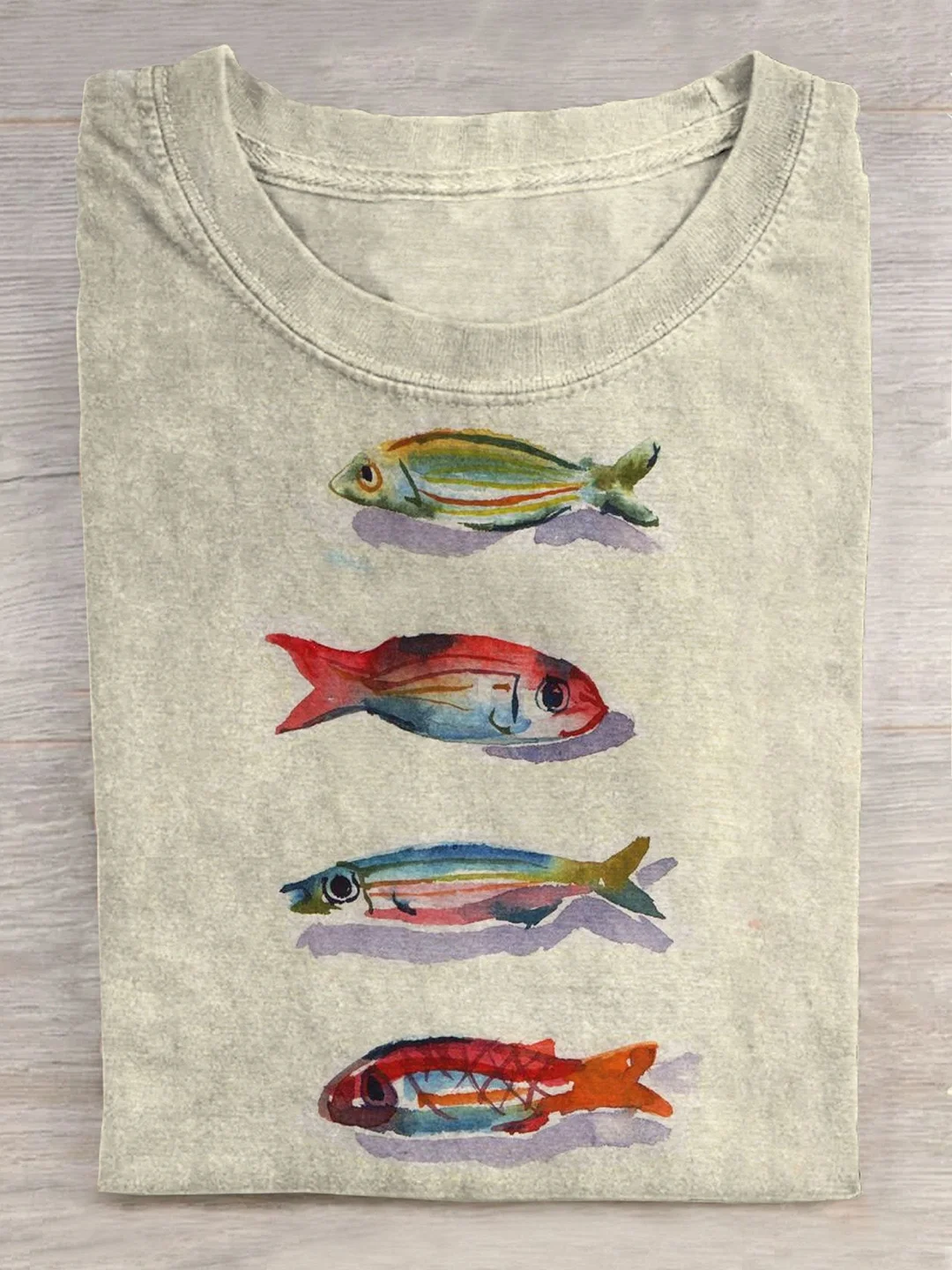 Eagerlys Fish Art Print T-shirt Eagerlys