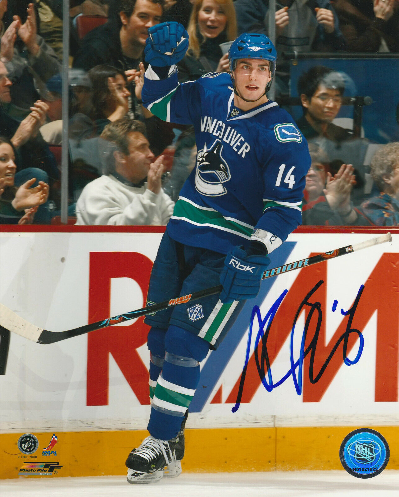 ALEXANDRE BURROWS SIGNED VANCOUVER CANUCKS 8x10 Photo Poster painting #1 ALEX Autograph