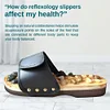Acupressure slippers with natural pebbles