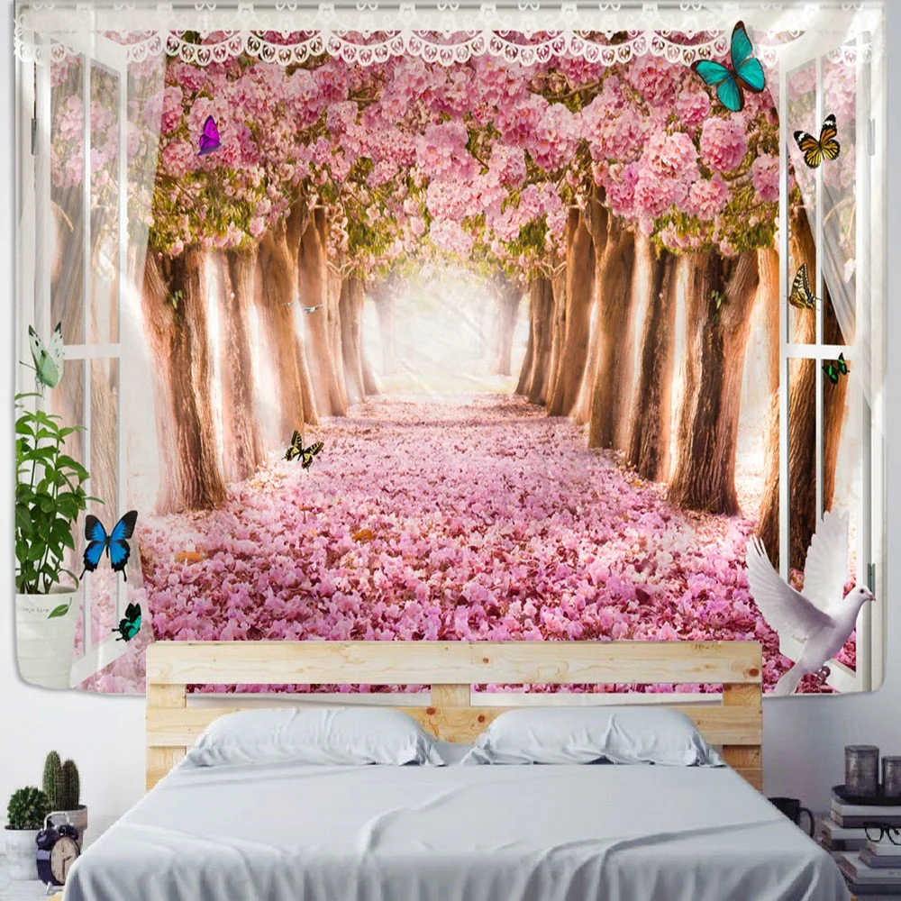 Beautiful Ancient Architecture Print Wall Hippie Tapestry Polyester Fabric Home Decor Wall Rug Carpets Hanging Big Couch Blanket